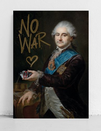 Obraz na płótnie stop war portret 70x100 cm na Arena.pl