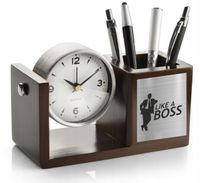 Elegancki Organizer z Zegarem grawerowany personalizowany Prezent dla szefa