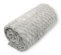 Miękki Koc Szachownica 200X220 - Jasnoszary