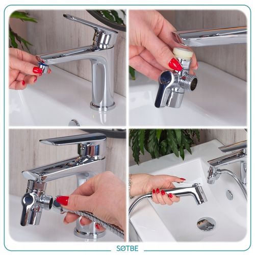 Zestaw bidetowy prysznic słuchawka wąż do baterii umywalkowej Bidetka na Arena.pl