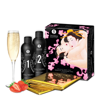 zestaw żeli do masażu o zapachu szampana z truskawkami strawberry &