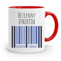 Dla Dyrektora Kubek Czerwony Bezcenny Dyrektor Z Nadrukiem Ze Zdjęciem