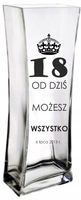 Wazon z grawerem prezent na 18 tkę urodziny 18-te