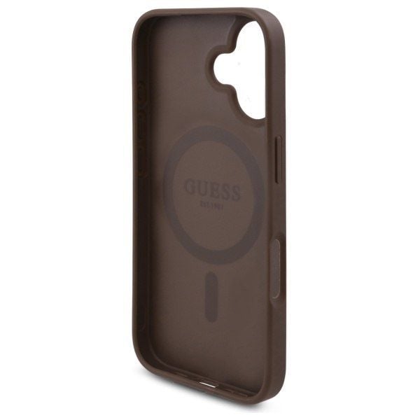 Guess GUHMP16SP4ROPEMCW iPhone 16 6.1" brązowy/brown hardcase 4G Flowers zdjęcie 7