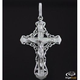 SREBRNY KRZYŻ DUŻY Z UKRZYŻOWANYM JEZUSEM PRÓBA SREBRA 925 zdjęcie 5