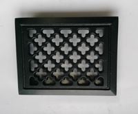 Z06 - KRATKA WENTYLACYJNA CZARNA - 12X16 CM ŻELIWNA KOMINKOWA ŻELIWO