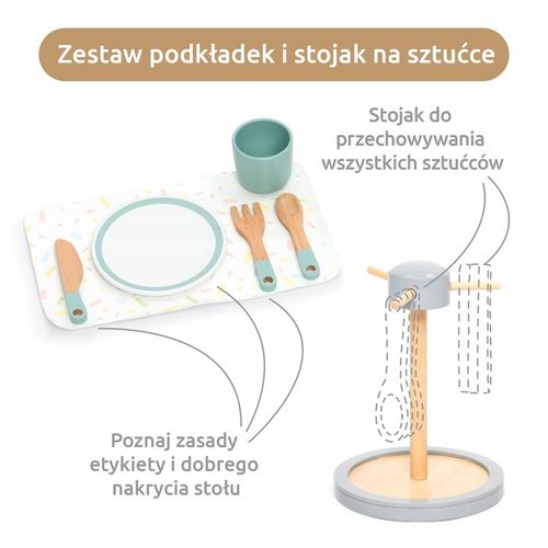 UMU Zestaw naczyń drewnianych dla dzieci 28 szt. na Arena.pl