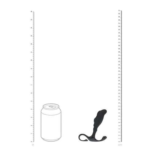 Rippled With Hard Loop Silicone Prostate Massager - S - Black na Arena.pl