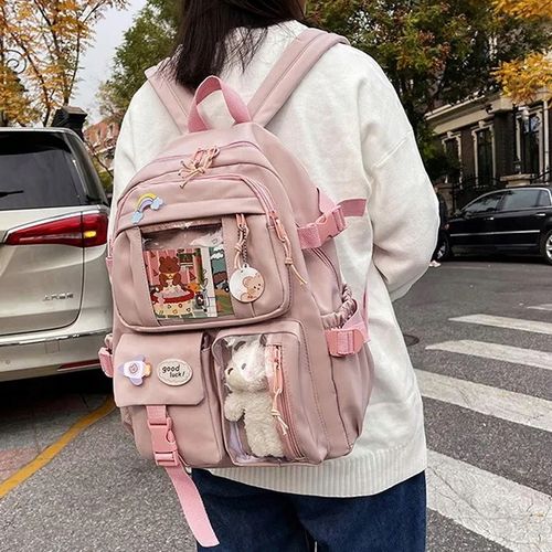 Plecak Szkolny RÓŻOWY Tornister Z Misiem Brelok dla Dziewczynki Dziecka na Arena.pl