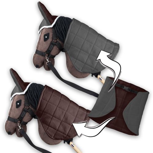 Derka i Nauszniki Skippi dla Hobby Horse - Szary i Brąz na Arena.pl