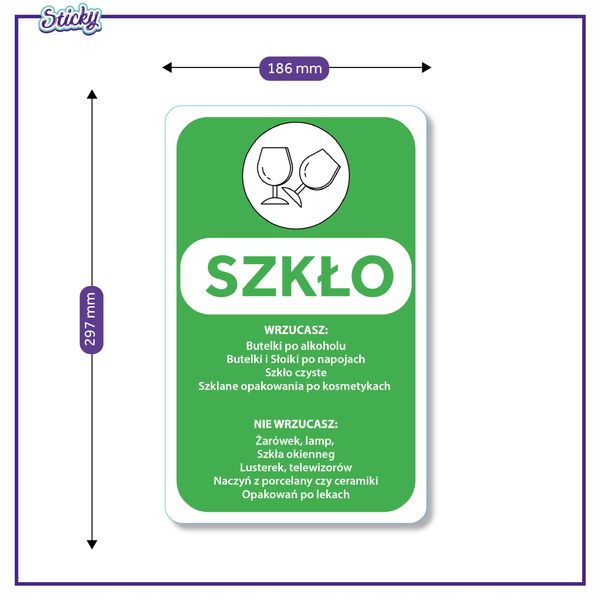 Naklejki segregacyjne 18,6x29,7 cm zdjęcie 2