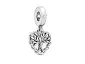 Rodowany srebrny wiszący charms do pandora drzewo życia tree of life ażur srebro 925 QS0792a