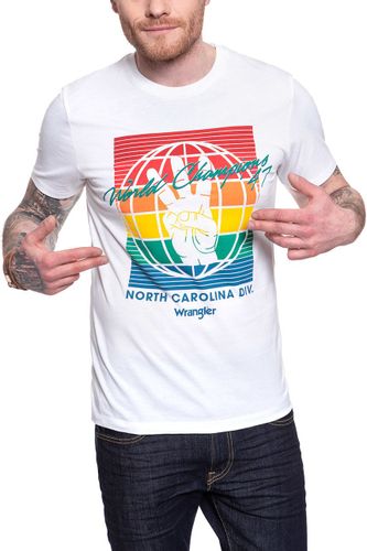 WRANGLER T SHIRT SS GLOBE TEE WHITE W7D9FK989 M na Arena.pl