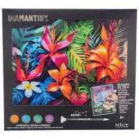 Diamentowa mozaika Kwiaty tropikalne