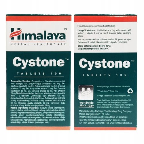 Himalaya CYSTONE 100 tab. ZDROWE NERKI --DŁUGA DATA-- na Arena.pl