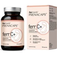 formeds PRENACAPS FERR C+ | żelazo, laktoferyna, witamina C | 60 kapsułek
