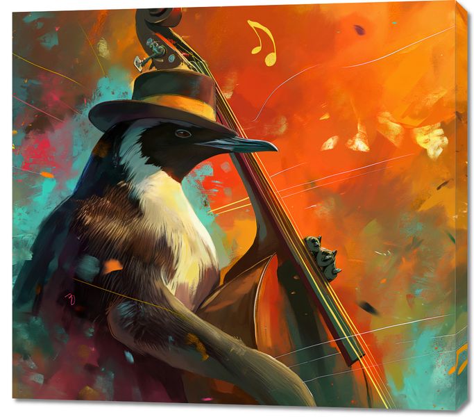 Obraz 100x90cm Pingwinia Nuta zdjęcie 1