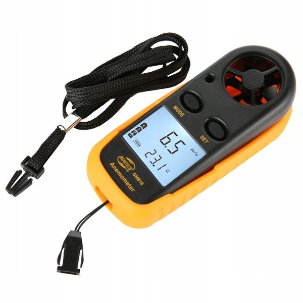 Anemometr Wiatromierz Miernik Prędkości Wiatru i Pomiar Temperatury LCD zdjęcie 14