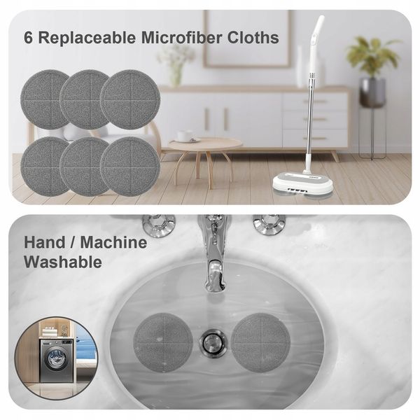 Akumulatorowy mop elektryczny 450ml Zestaw mopów obrotowych Myjka do okien zdjęcie 12