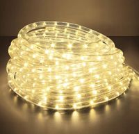 WĄŻ świetlny 20m LED LAMPKI CHOINKOWE BIAŁY CIEPŁY