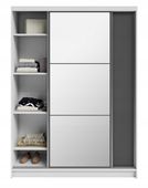 SZAFA dwudrzwiowa przesuwna DENVER 150 160 cm + drążek lustro garderoba