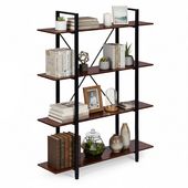 REGAŁ LOFTOWY MODERNHOME 4 PÓŁKI METALOWY 140CM 10KG MDF
