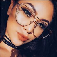 okulary zerówki glam rock fashion srebrne oprawki ok21wz11