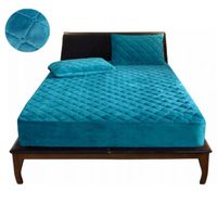 POKROWIEC NA MATERAC OCHRANIACZ NAKŁADKA TOPPER WELUR WODOODPORNY 160x200