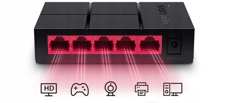 Switch 5 PORT GIGABIT Rozdzielacz Sieci LAN 1gb ENERGOOSZCZĘDNY TP LINK 5x zdjęcie 8