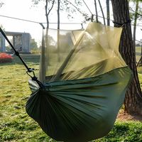 HAMAK OGRODOWY DWUOSOBOWY TURYSTYCZNY Z MOSKITIERĄ BIWAK SURVIVAL 260x140cm