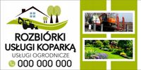 BANER REKLAMOWY 200x100cm ROZBIÓRKI USŁUGI KOPARKĄ