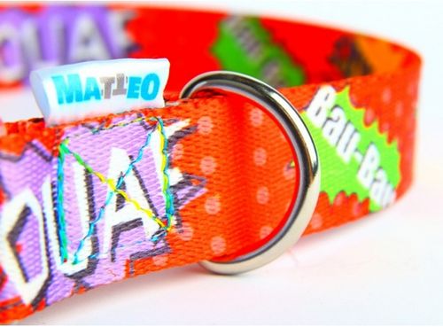 Matteo Obroża Klamra LED 25mm graffiti czerwone na Arena.pl