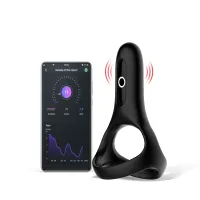 magic motion rise black - inteligentny pierścień wibrujący, czarny
