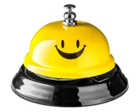 Dzwonek na Uśmiech - Metalowy z Nadrukiem Biurkowy Recepcyjny