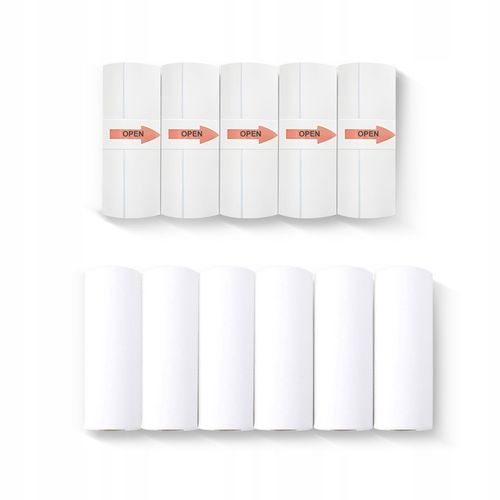 Drukarka Termiczna Mini Kot 11 Rolek do Zdjęć Notatek Przenośna dla Dzieci na Arena.pl