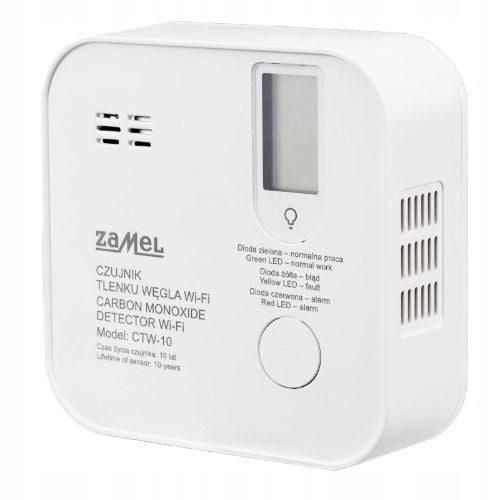 Czujnik detektor tlenku węgla czadu WiFi Aplikacja TUYA Zamel CTW-10 na Arena.pl