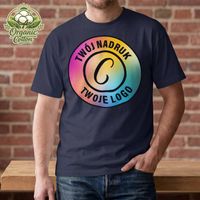Granatowa koszulka Organic Cotton z Twoim nadrukiem M