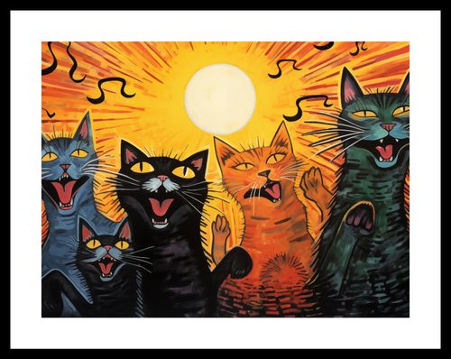 Plakat 40x30cm Kocie Koncertowanie na Arena.pl