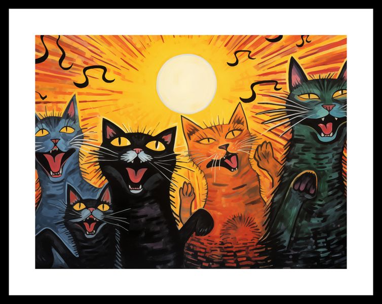 Plakat 40x30cm Kocie Koncertowanie zdjęcie 3