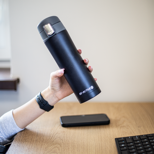 Kubek Termiczny Szary 400Ml Termos Z Blokadą I Ustnikiem na Arena.pl