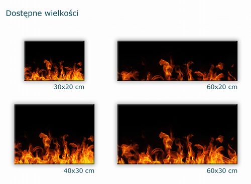 SZKLANA DESKA KUCHENNA 60x30 389d Płomień na Arena.pl