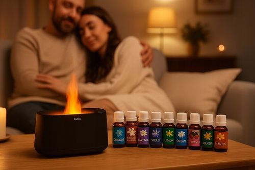 Dyfuzor Zapachowy LED Kominek 250ml + 12 Olejków | Nawilżacz Powietrza na Arena.pl