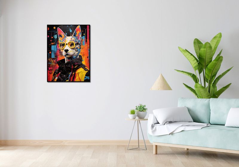 Plakat 60x80cm Kot w Miejskim Stylu zdjęcie 4