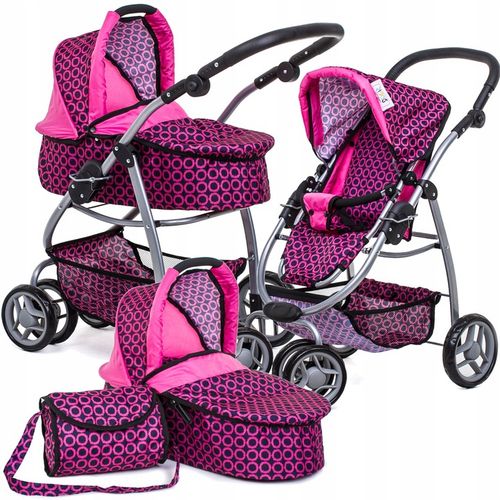 Doris DUŻY WÓZEK DLA LALEK GŁĘBOKI SPACEROWY 4w1 na Arena.pl
