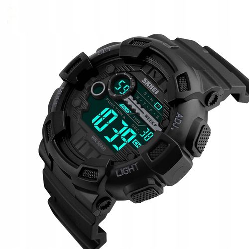 Zegarek męski SKMEI LED elektroniczny czarny wiele funkcji na Arena.pl