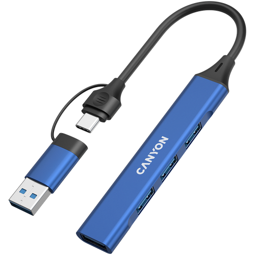 CANYON HUB DS-02 4 w 1 USB-A/C Niebieski na Arena.pl