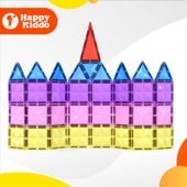 Klocki magnetyczne konstrukcyjne budowlane edukacyjne duży zamek 112 elemen