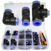 zestaw szybkozłączek pneumatycznych 4-12mm 52szt
