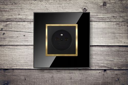 GNIAZDKO POJEDYNCZE Z BOLCEM CZARNE ZŁOTE W RAMCE SZKLANEJ KONTAKT na Arena.pl