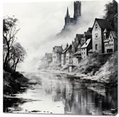 Obraz 100x100cm Mglisty Refleks